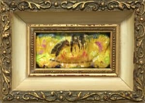 What does a bee see inside the flower? (tiny collage)